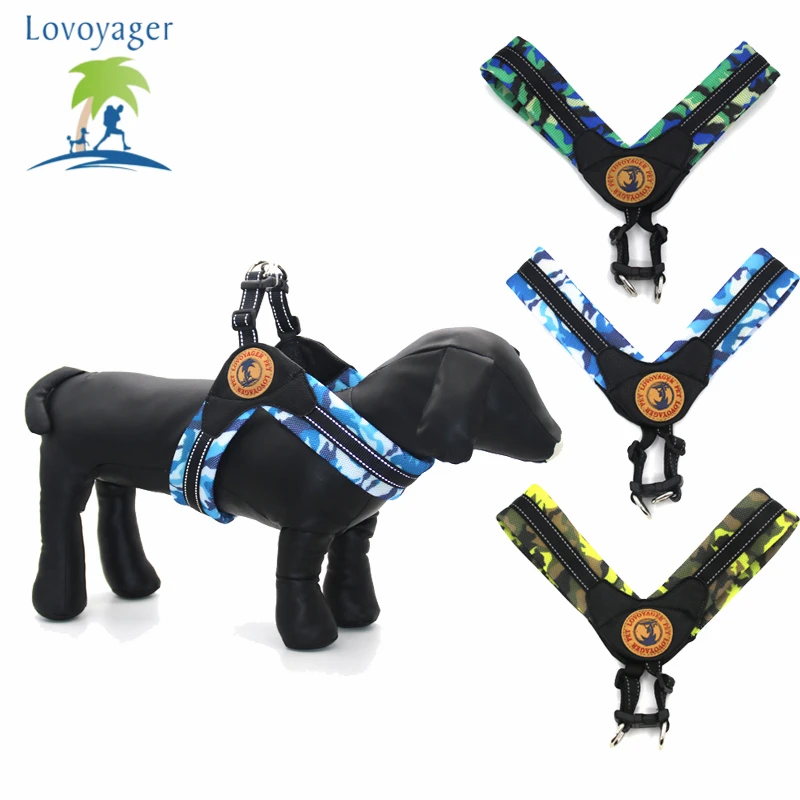 Камуфляжная сетчатая шлейка для собак среднего размера удобный светоотражающий