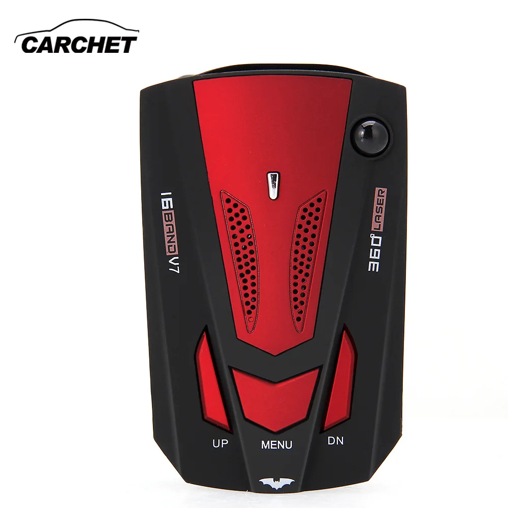 CARCHET GPS Car Radar Detectors Alarm System for Vehicle V7 Speed Voice car-detector 360 Degree Detector Electric Dog | Автомобили и