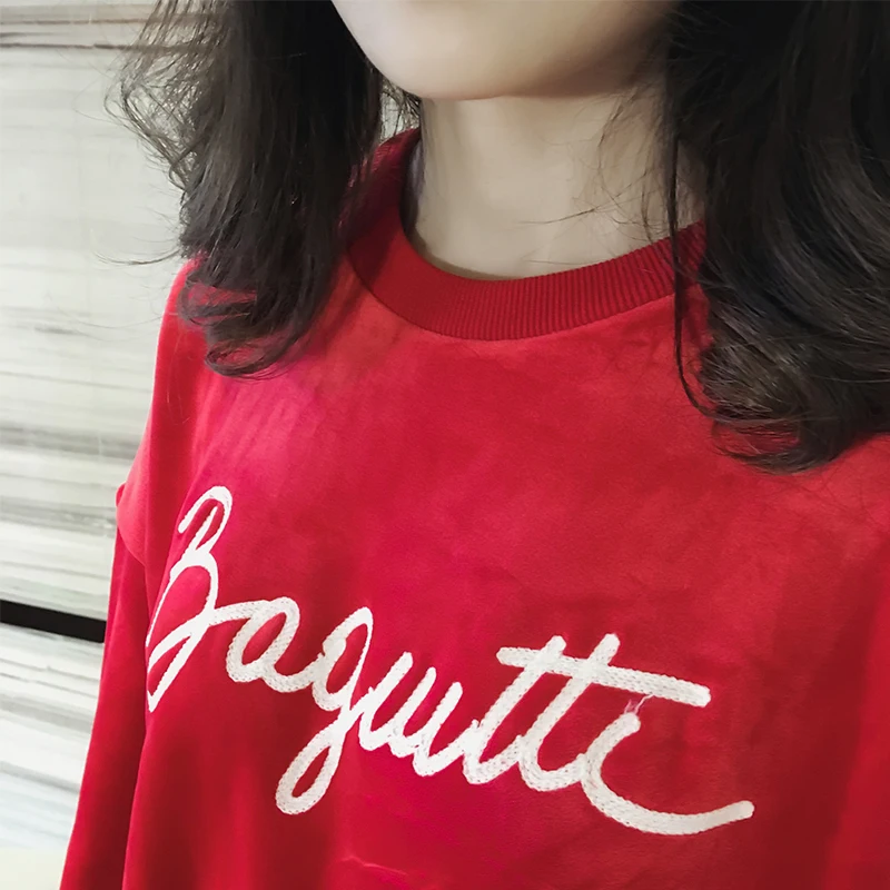 MissLymi L-4XL плюс размеры для женщин толстовки 2019 Зимняя мода письмо вышивка с