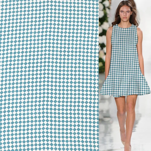 Клетчатая печать песочного мытья чистый шелк крепдешин шелковая ткань очень