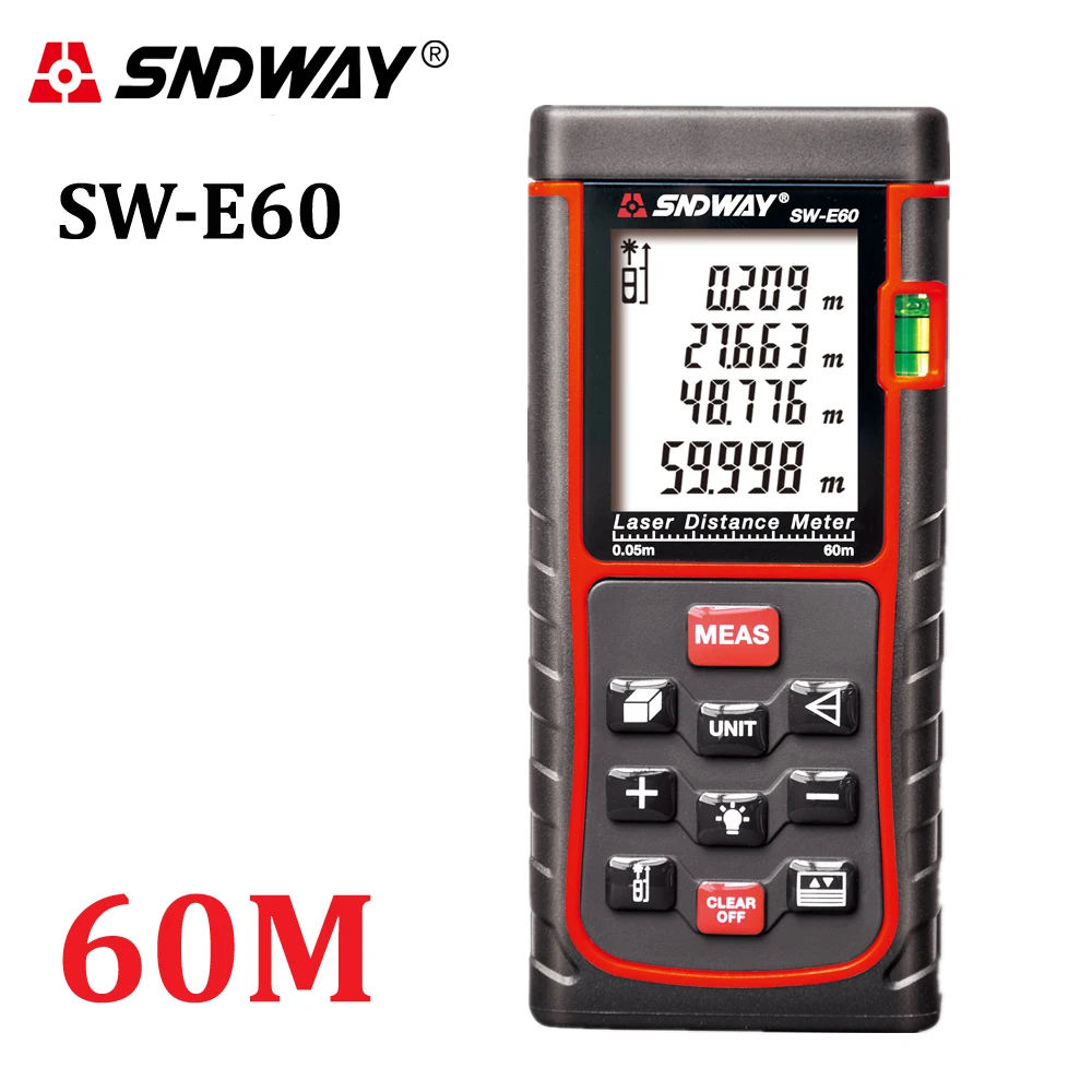 SNDWAY E60 197ft лазерный дальномер цифровой 60 м площадь угол охотничья лазерная