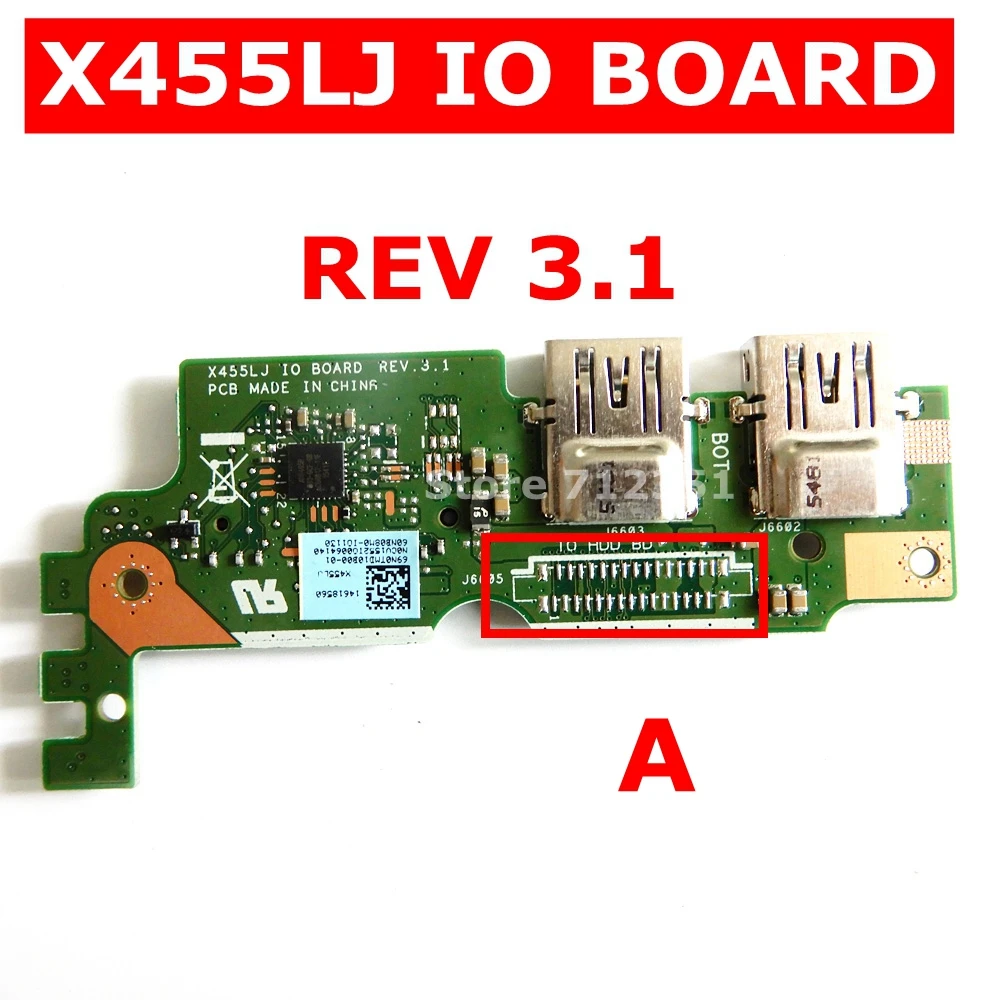 X455LJ IO Плата для жесткого диска REV 2 1/3 1 ASUS X455 X455L X455LD X455LF X455WE материнская плата USB SD