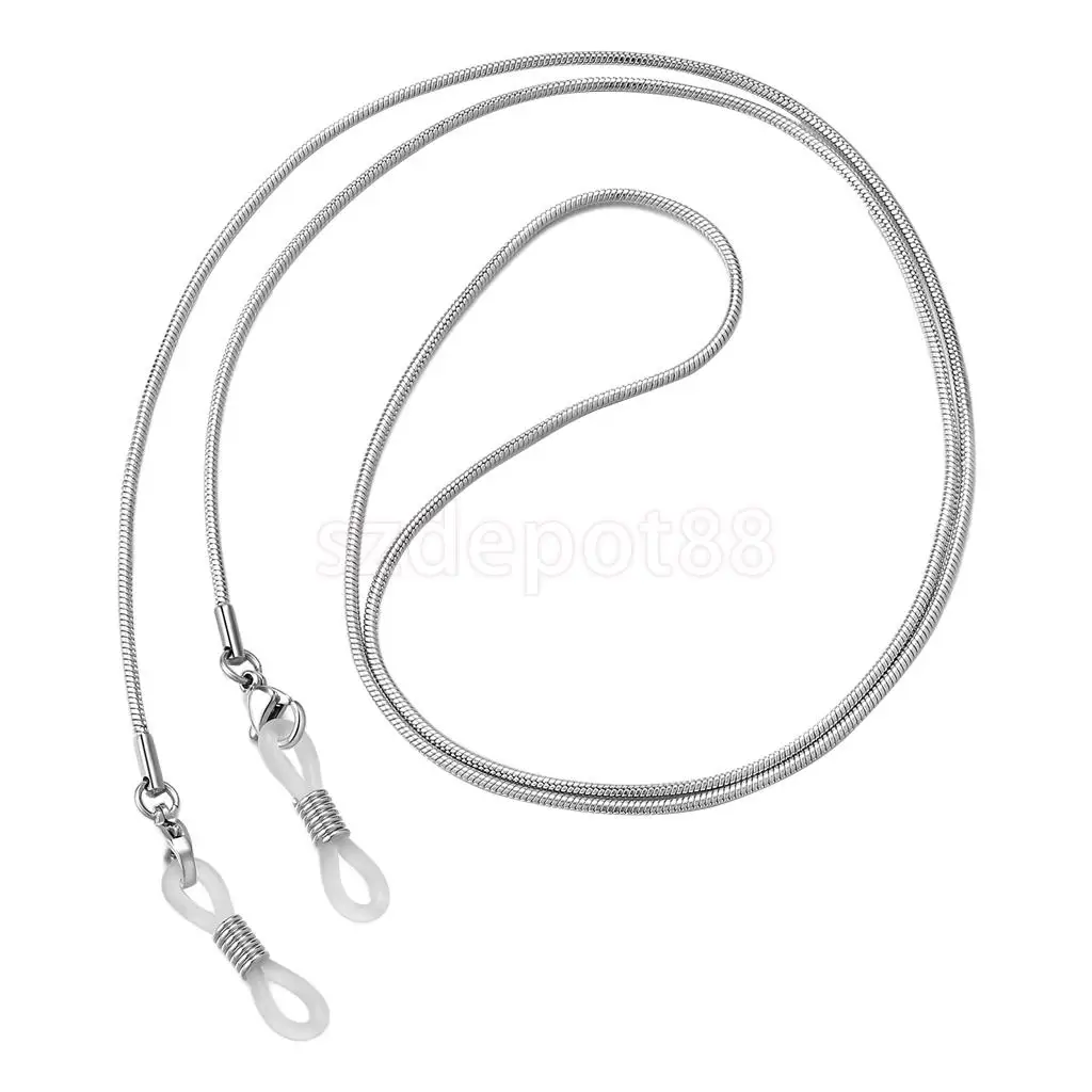 

2 Pieces Metal Steel Eyeglass Cord Sunglasses Spectacles Chain Holder Lanyards