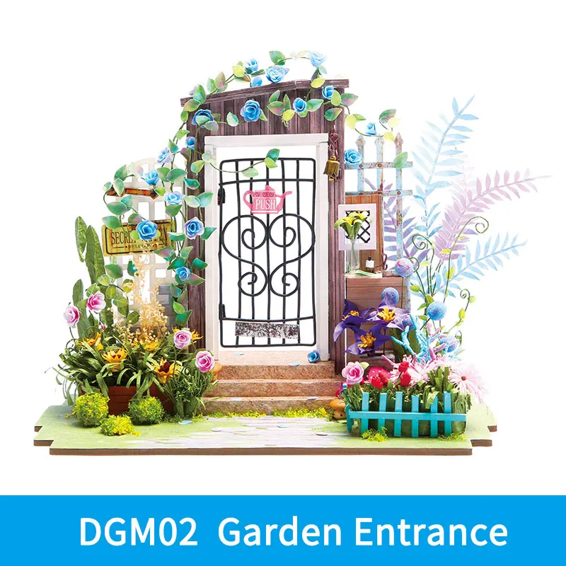 DGM02 Robotime DIY деревянный кукольный домик украшение дома Садовая фигурка Миниатюрные аксессуары дом Фея Пасхальный подарок для подруги - Цвет: DGM02