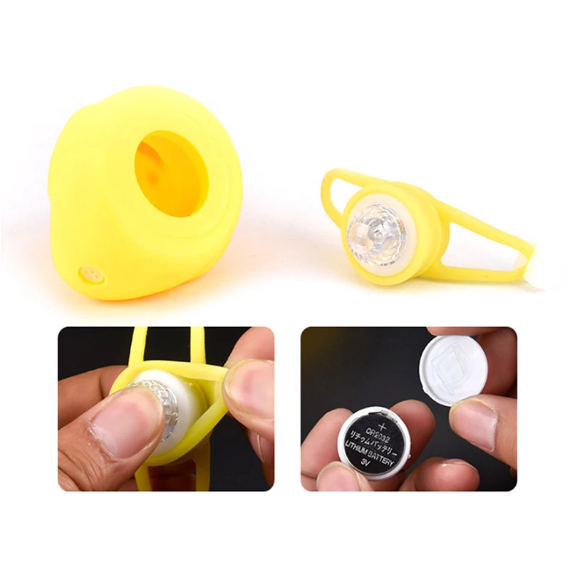

1pcs Cartoon Yellow Silica Gel Little Duck Shape Bicycle Bells Shining Mountain Bike Handlebar Duck Head Light Accessories