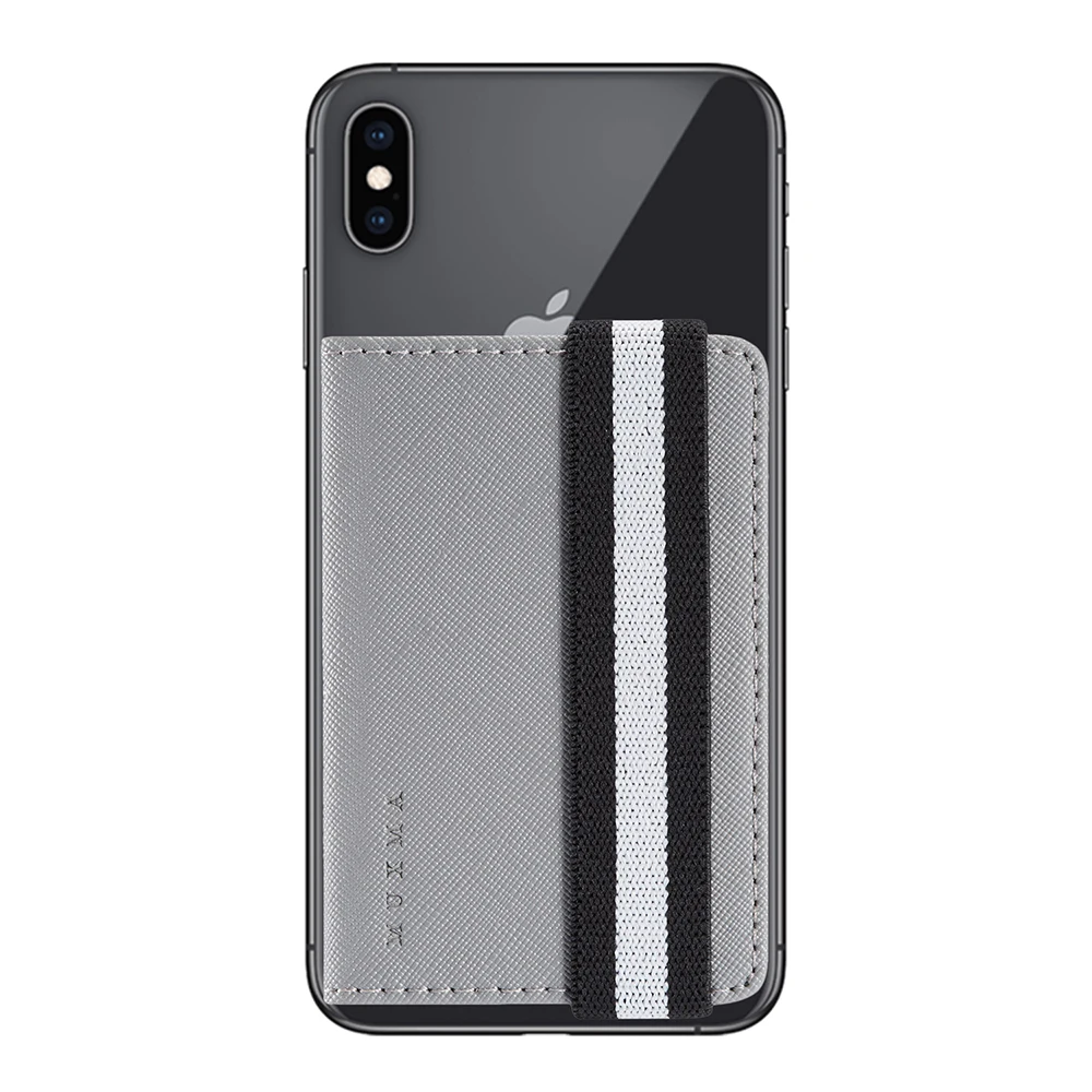 Холщовый кожаный держатель для карт наклейка для iPhone 11 Pro X XR XS Max 6 6S 7 8 Plus samsung Note 10 S10 S9 A50 A70 чехол для телефона подставки