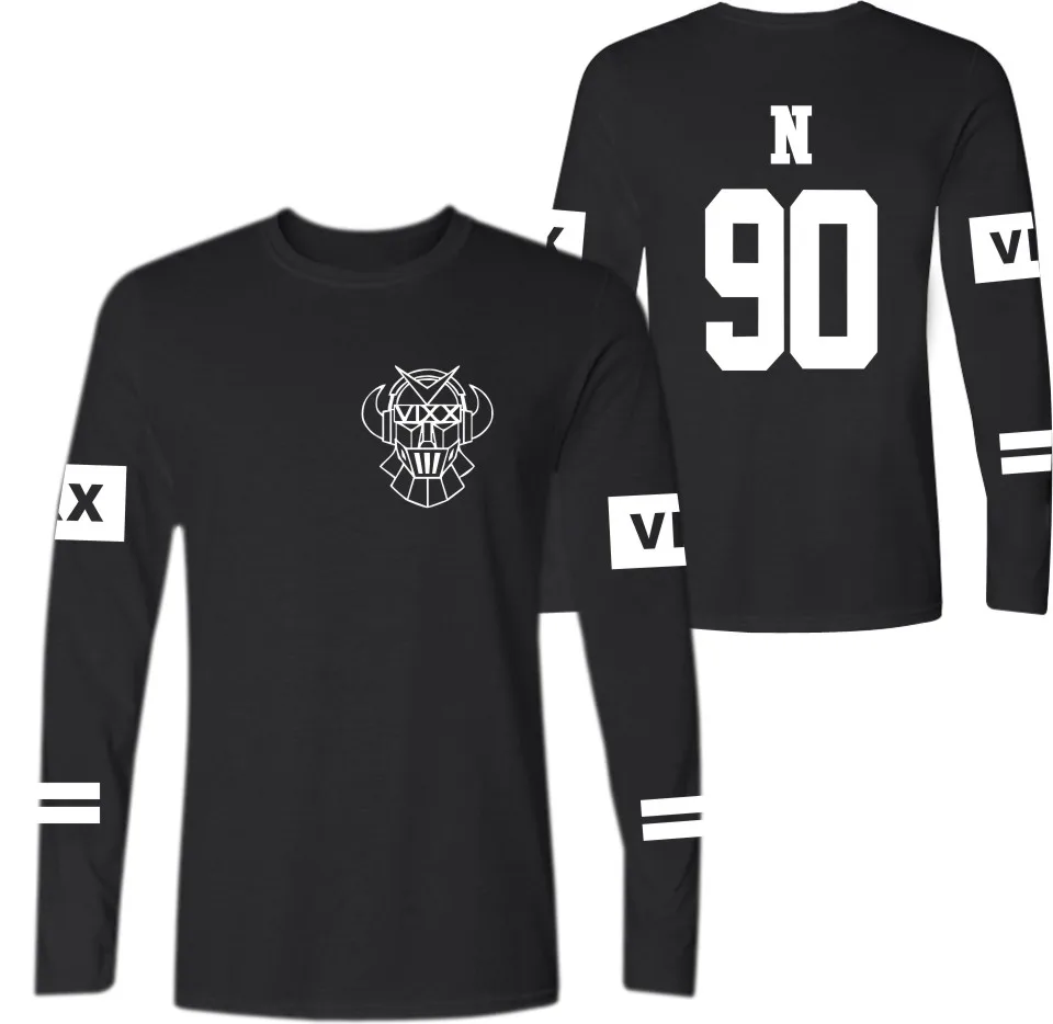 Kpop Vixx t shirt With Long Sleeve New VIXX colthes For Women Men cotton t-shirt Tshirt Logo Black White Color Plus Size | Мужская