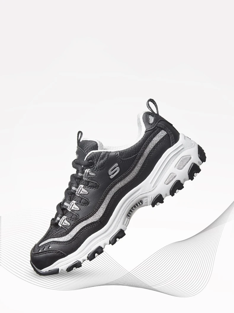 Skechers D'lites/Повседневная обувь; женские кроссовки; брендовая роскошная женская обувь Skechers; удобная дышащая женская обувь; 11923-BKSL