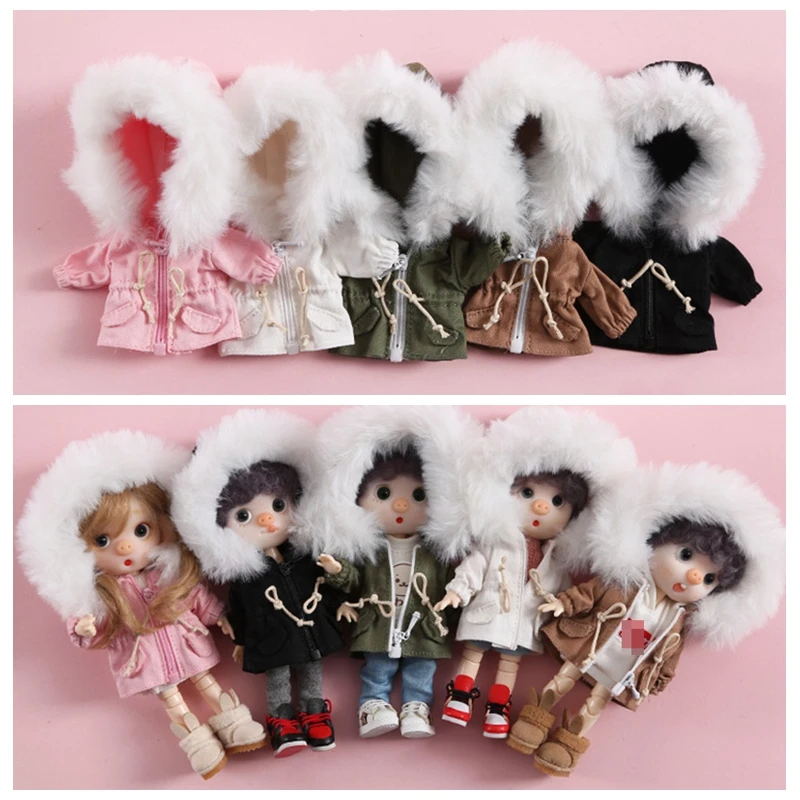Новая модная одежда для куклы хлопковая куртка шляпа ob11 obitsu 11 1/12bjd Одежда