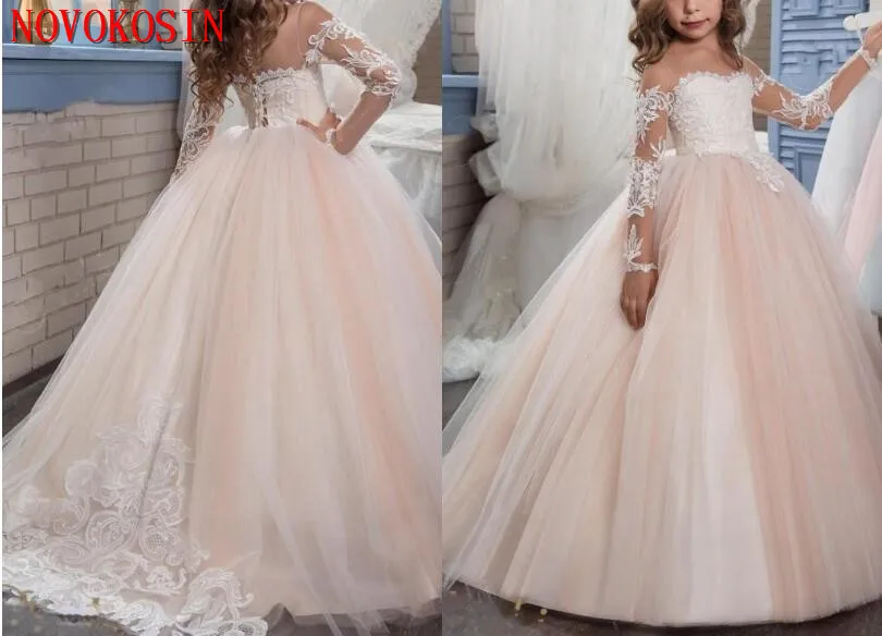 Новинка 2019 недорогие платья для девочек с цветами на свадьбу круглым вырезом и