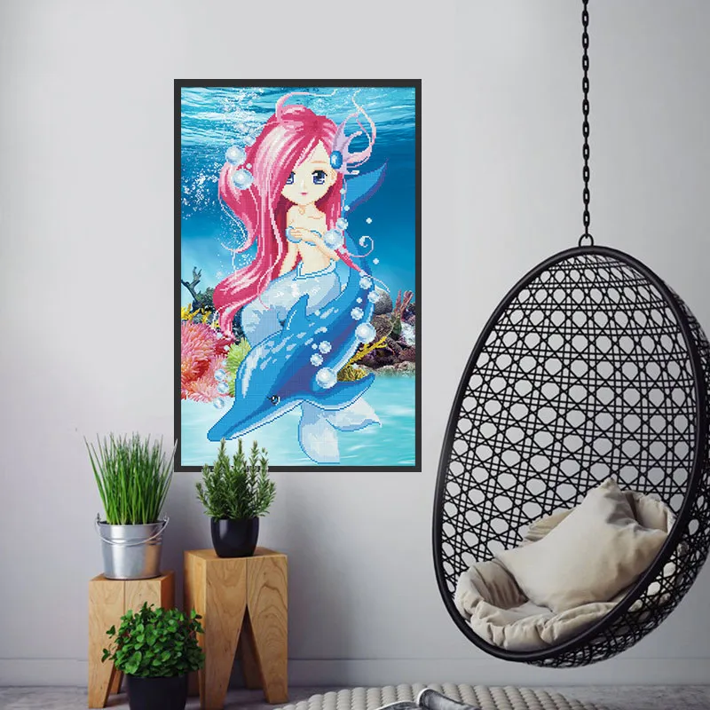 DIY 5D распродажа Алмазная вышивка мозаика специальная форма Дочь моря Русалка