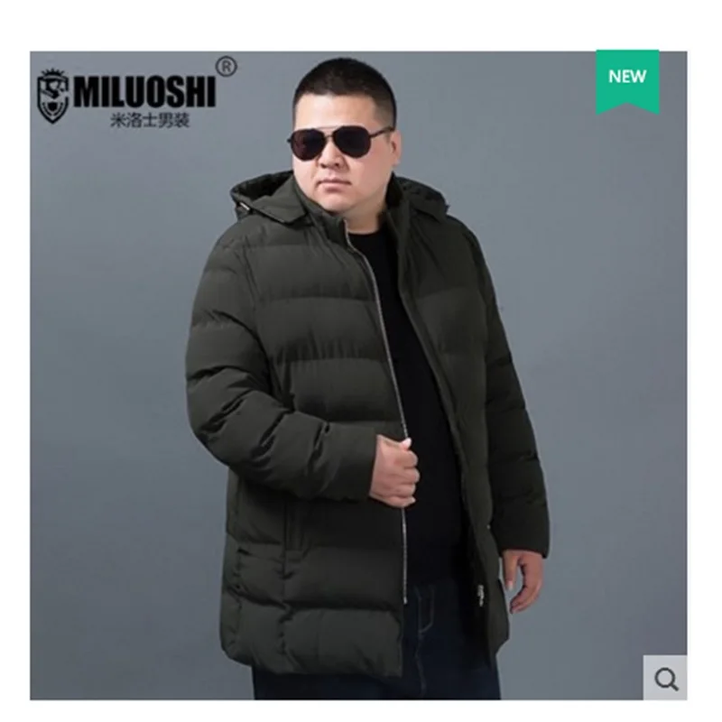 Плюс размер 10XL 8XL 6xl 5xl 2017 Для мужчин S зимние парки средней длины гладкая