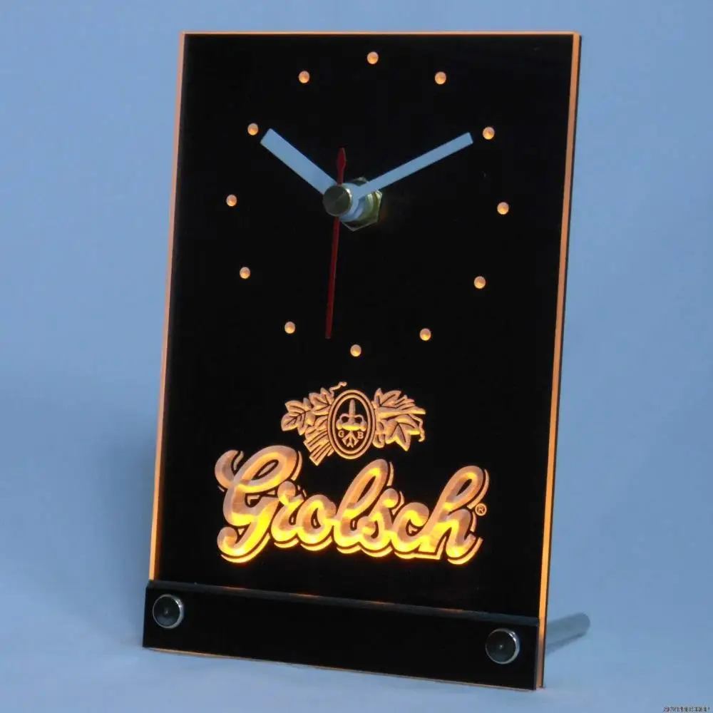 Tnc0002 Grolsch пиво 3D LED настольные часы|3d led clock|3d clockclock 3d |
