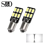 Светодиодный автомобильная лампа BA9S, Canbus t4w h6w, для освещения салона автомобиля, парковочного номерного знака, сигнала поворота, 12 В, белая, 6000 К, 2 шт.