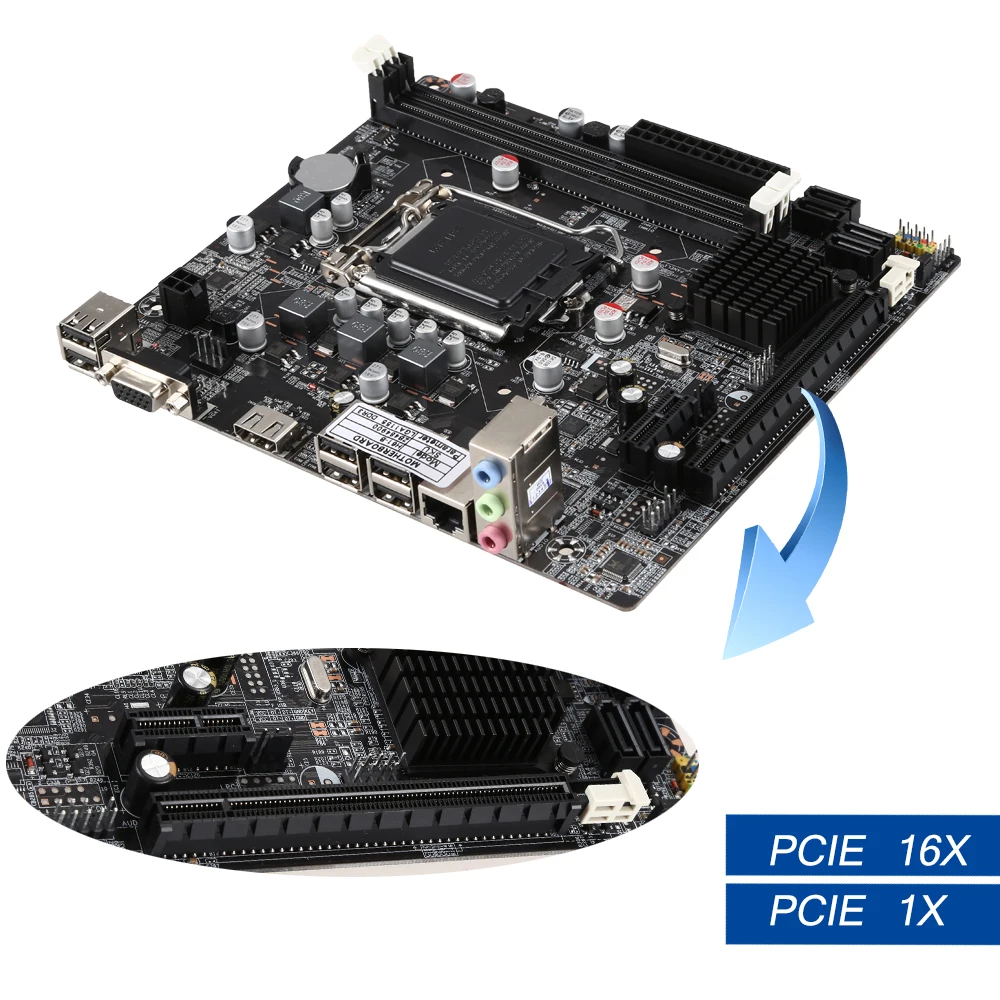 Материнская плата для настольного компьютера H61 LGA1155 макс. 16 Гб 2xDDR3 материнская плата для ПК материнская плата с поддержкой Core 2/3 Pentium/Celeron/Xeon