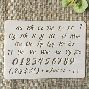 Трафарет с английскими буквами алфавита 18 см сделай сам, трафарет для рисования, шаблон для карточек раскраска для скрапбукинга рельефная декоративная альбомная бумага