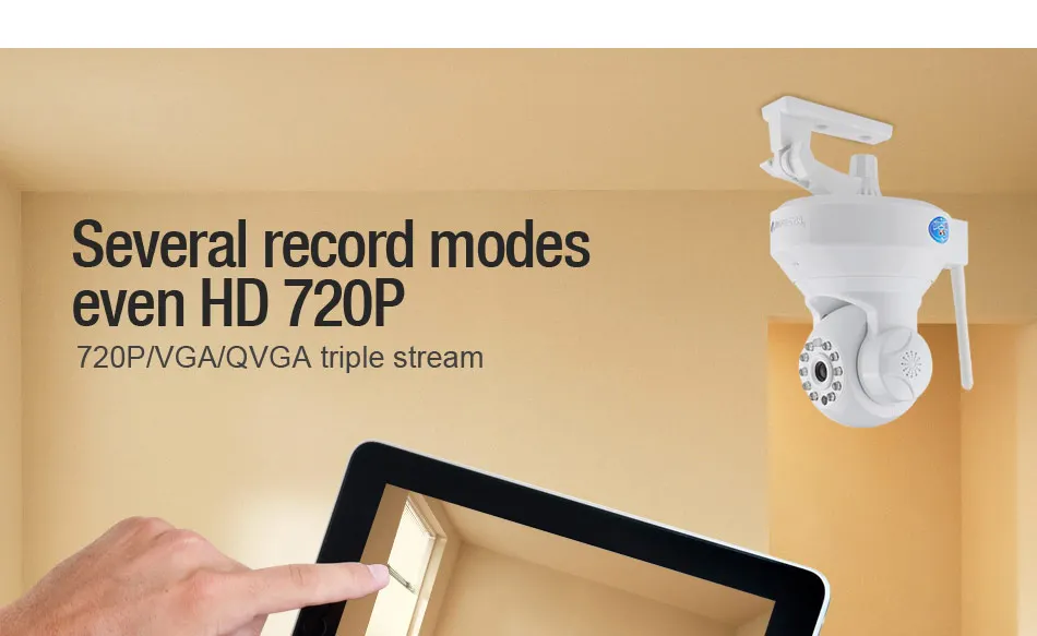 VStarcam HD 720P Wifi IP камера с использованием Приложения eye4 CCTV Wifi камера с поддержкой карты 128 ГБ, беспроводная камера ночного видения P2P Onvif Cam C7837WIP