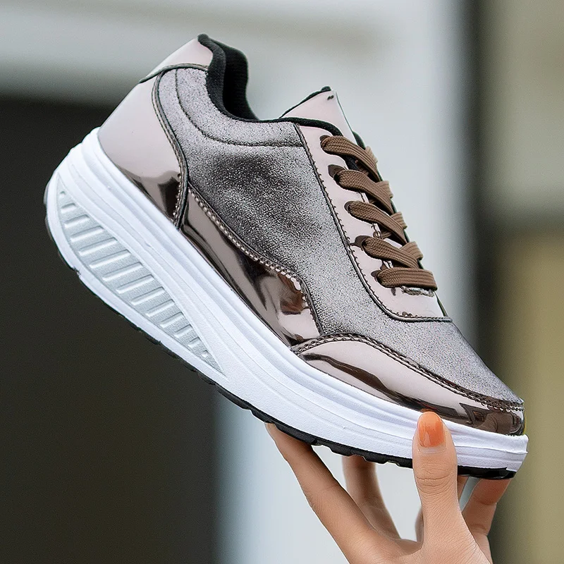 BALTROP Chic Isure Rocker Women Winter zapatos balancines mujer Women Single Shoe PU Painted Thick Bottom British Wind Lady Shoe