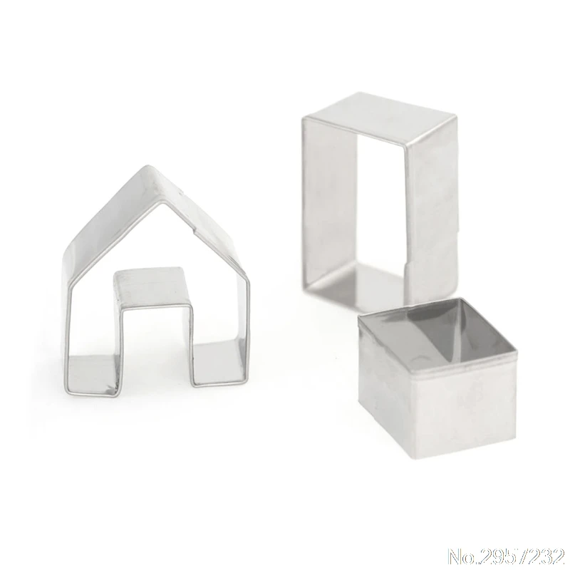 Новинка 2017 3D Рождественский домик для имбиря печенья набор резаков украшение