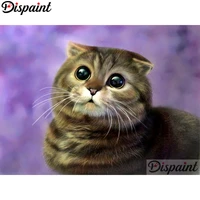 dispaint full squareround drill 5d diy diamond painting animal cat embroidery cross stitch 3d home decor a10337