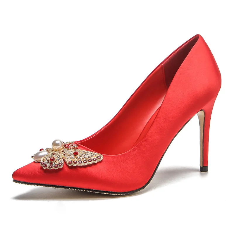 Женская обувь на высоком каблуке коллекция 2019 года сезон весна тонкая пикантная