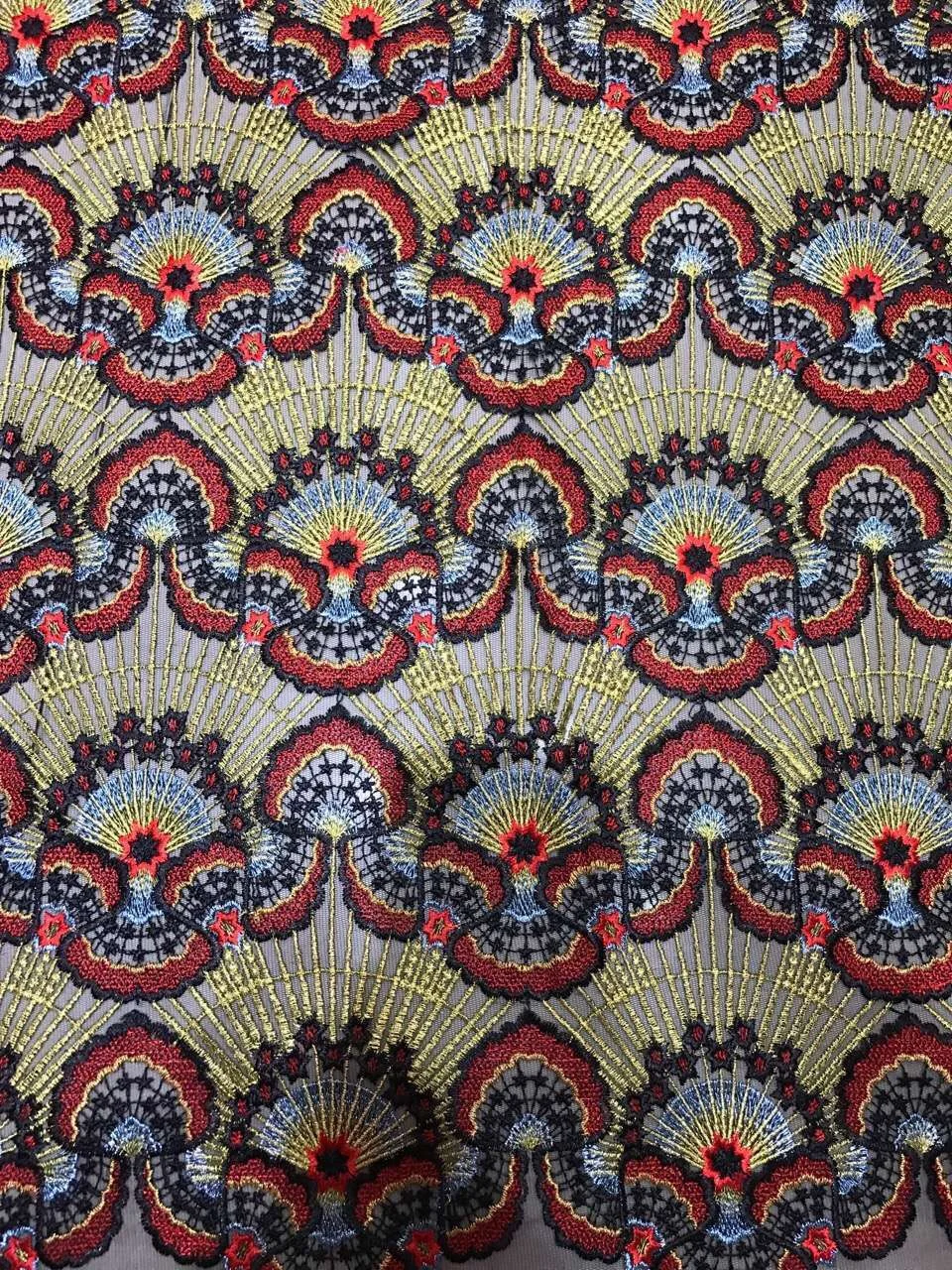 Хлопчатобумажная кружевная ткань французское швейцарское модное кружево для
