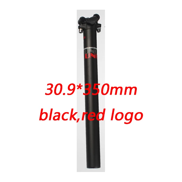 309 black red logo UNO сверхлегкий MTB горный велосипедный Подседельный штырь для горного велосипеда трубка Алюминий стойка сиденья из сплава 27,2/30,9/31,6*350 мм - Цвет: 309 black red logo