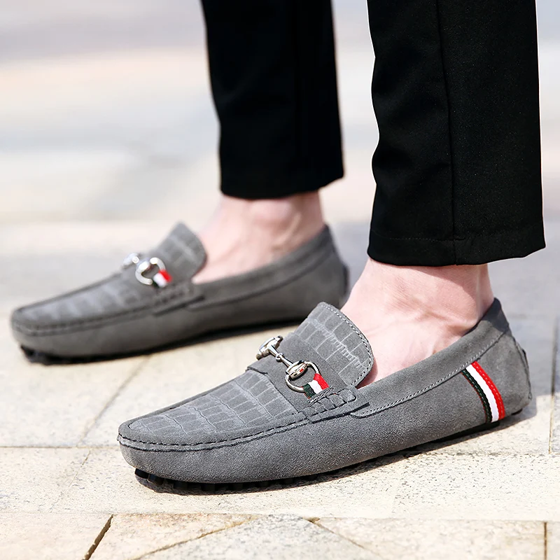 Hot Sale Soft Suede Men Loafers Casual Boat Shoes Fashion Slip-On Breathable Flats Gommino Driving Size38-44 Mocasines | Обувь