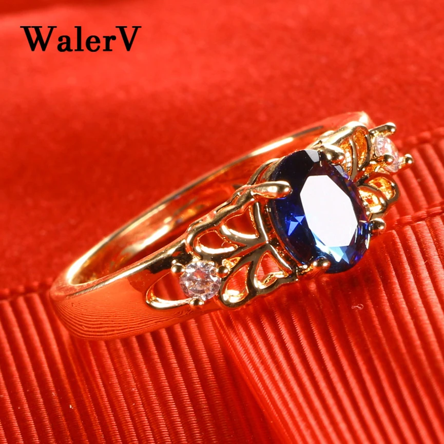 WalerV новинка для женщин модные ювелирные изделия на заказ золотой цвет полый