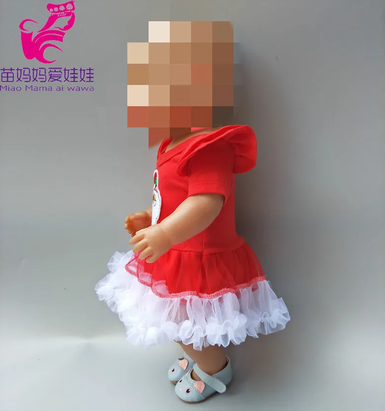 Для 43 см для ухода за ребенком для мам baby doll красная решетка платье высота 40 см Одежда для куклы-младенца для 18-дюймовой девушки куклы, детские подарки