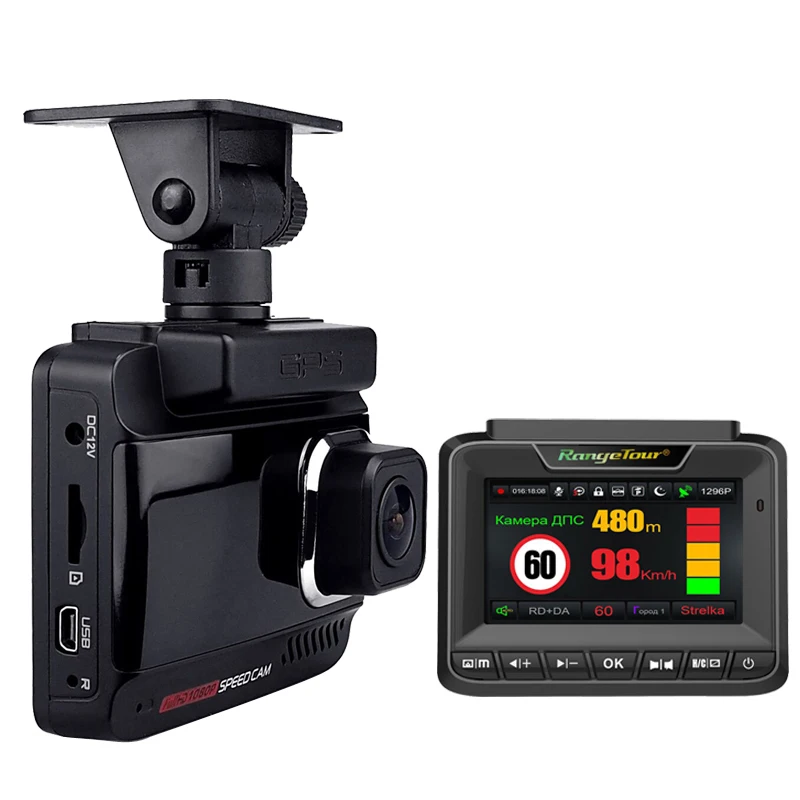 Range Tour Russia Voice 3 в 1 Автомобильный dvr камера радар детектор Full HD 1296 P Встроенный gps