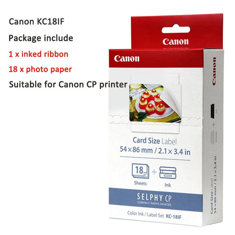 Фотобумага для Canon RP108 KP108in KL36 KC36ip CP1300 CP1200 чернильный картридж 3 дюймов 6 дюймов 5 дюймов фотобумага s - Цвет: KF18iF