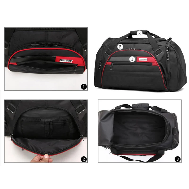 Bucbon 45l Large Multi-function Sport Bag Men Women Fitness Gym Bag Waterproof Outdoor Travel Sports Tote Shoulder Bags SGD001