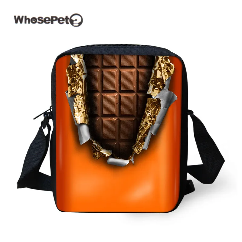 WHOSEPET шоколадный Принт Кошелек сумка пончики маленький телефон монета мессенджер