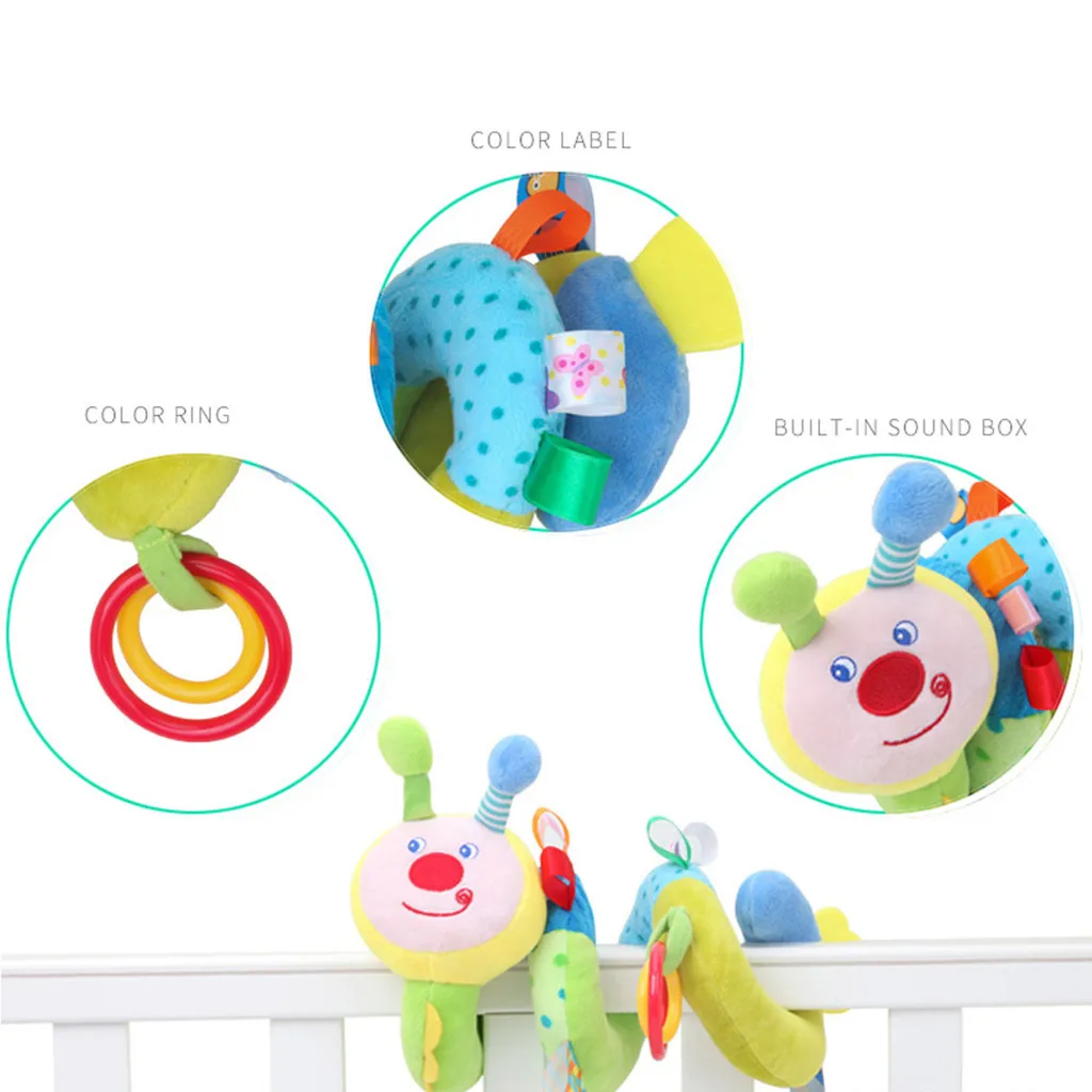 Развивающие игрушки Детские Наручные Погремушки с животными Плюшевые Милые
