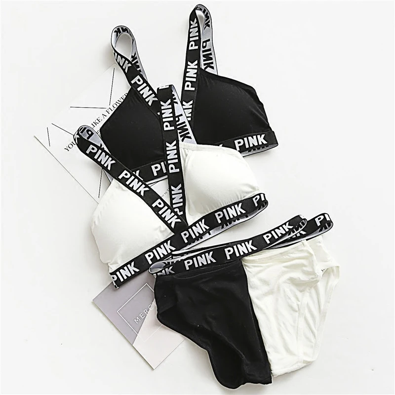 Для женщин Письмо Lounge нижнее бельё для девочек удобные беспроводной Loungewear белье