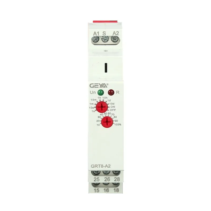 DIN Rail 16A 12V 24V 220V SPDT задержки по таймеру GRT8-A AC230V или переменного тока/DC12-240V Мощность на время задержки реле