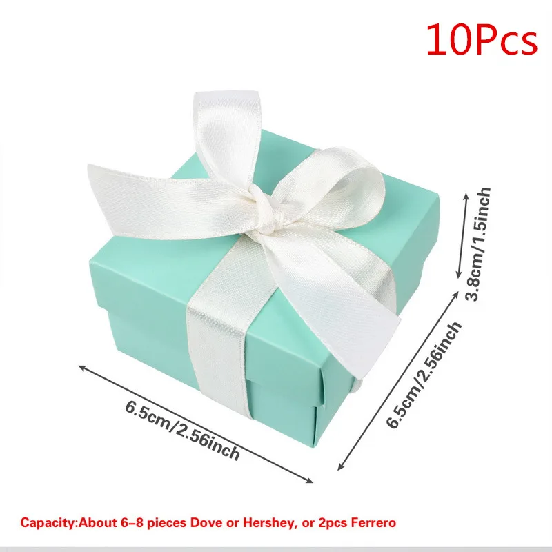 Blue Box Теплая бумажная Подарочная коробка, упаковка для детского душа, коробка для конфет, свадебные сувениры и подарок для гостей, для мальчиков и девочек, украшения для вечеринки на день рождения - Цвет: Blue Box