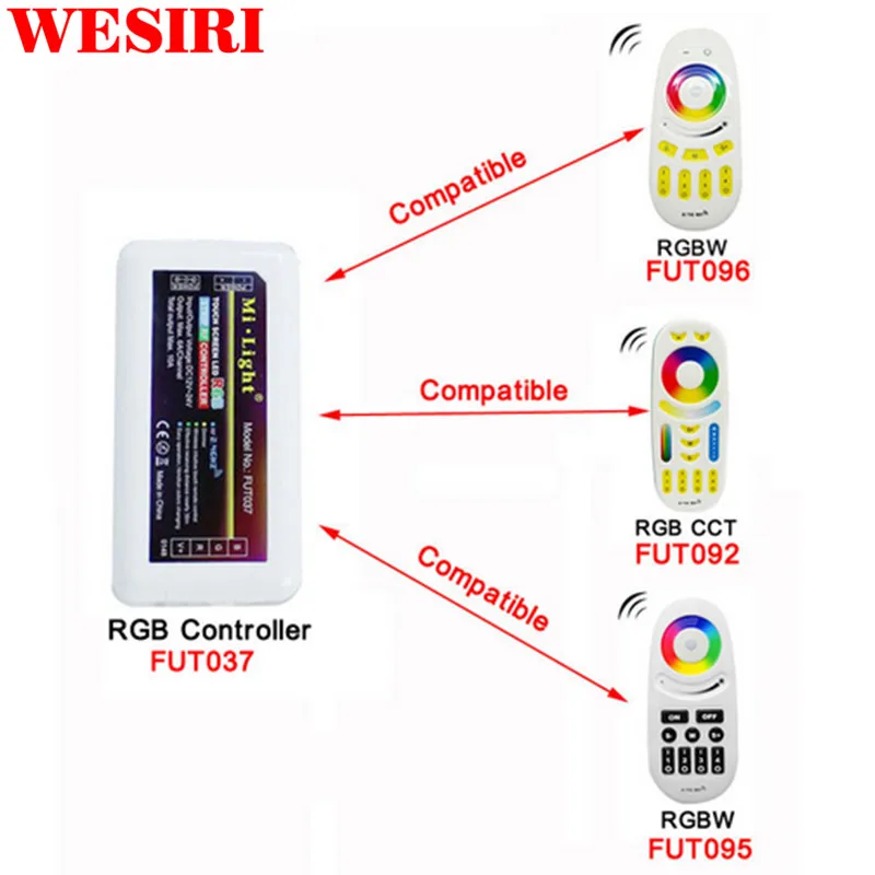 Milight 2.4GHz 4-Zone RGB CCT RGBW LED Strip Controller &amp 4 Zone Touch RF Remote Holder | Лампы и освещение