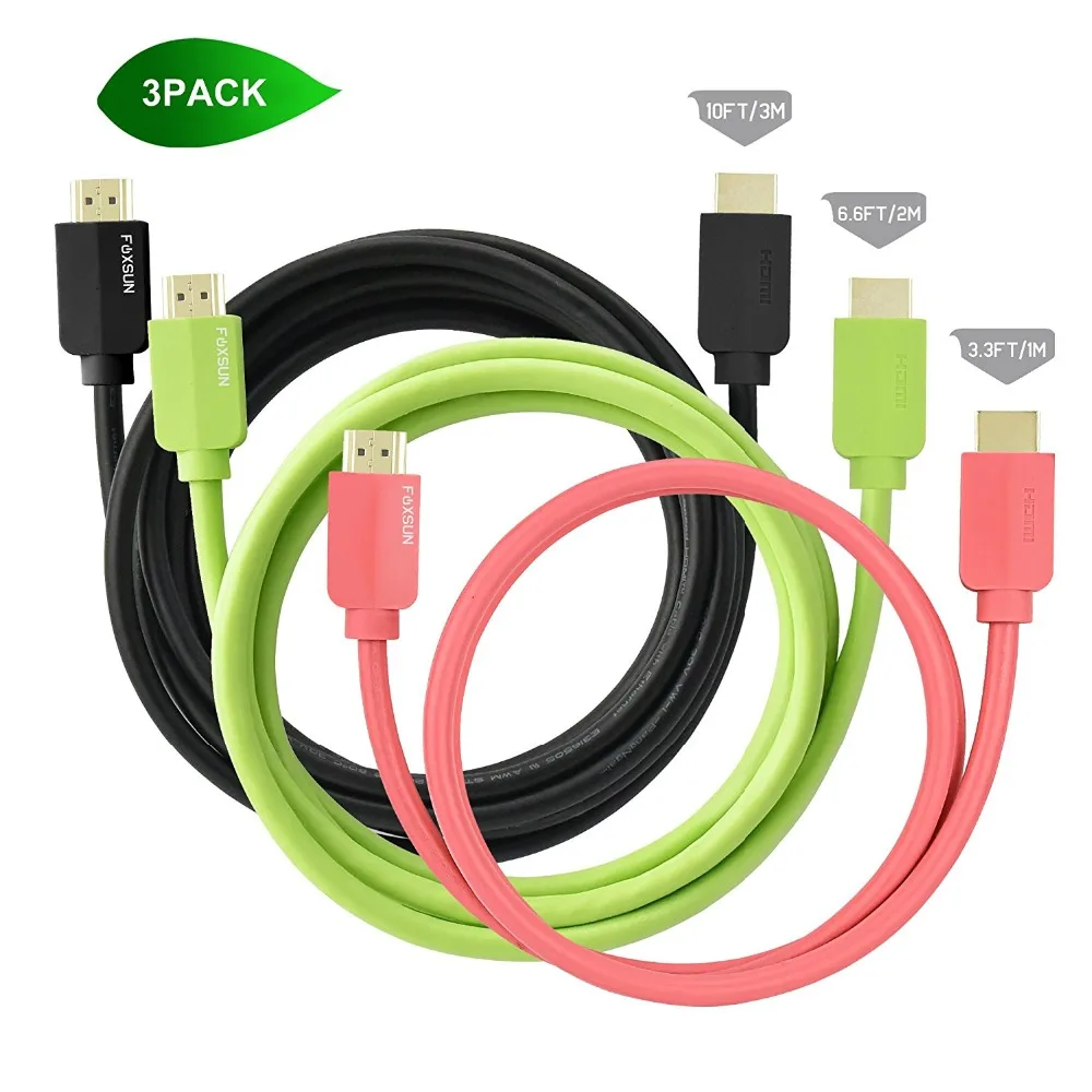 Высокоскоростной кабель совместимый с HDMI 18 Гбит/с 2 0 4K @ 60 Гц для Apple TV Ethernet возврат