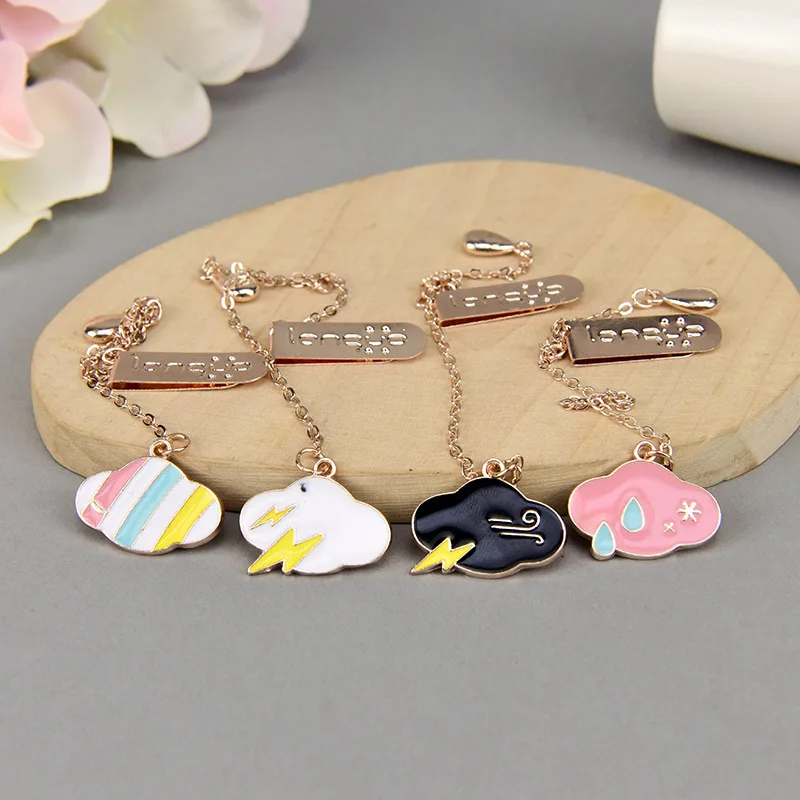 4 шт./компл. креативные красочные облака металлическая подвеска Закладка