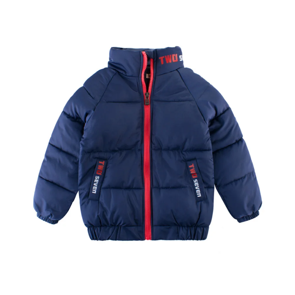 navy blue Куртка для маленьких мальчиков, детское ветрозащитное теплое пуховое пальто, верхняя одежда для подростков, зимняя одежда, плотные пуховики, парки, верхняя одежда для мальчиков-подростков - Цвет: navy blue