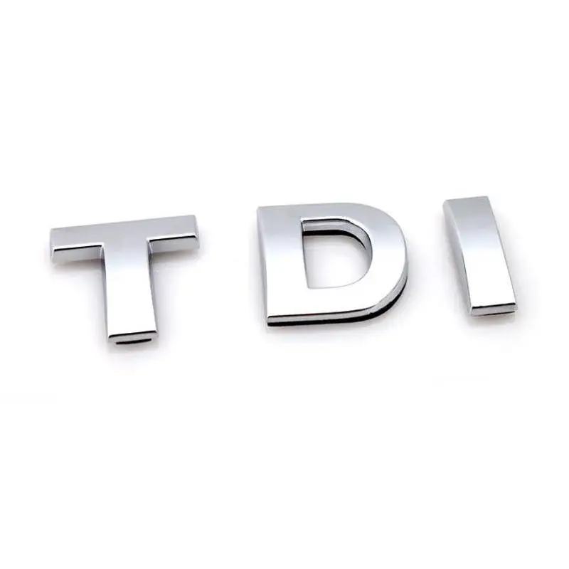 

Plastic Chrome TDI Rear Back 3d Sticker Auto Stickers Emblems Badges