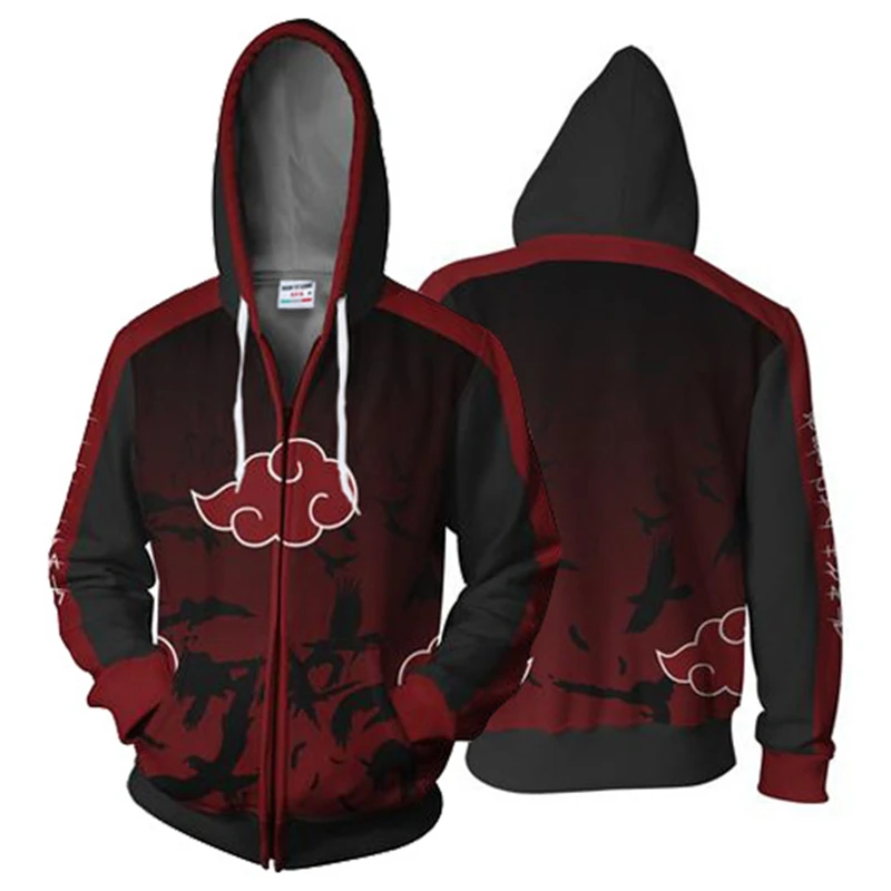Новая модная толстовка на молнии с капюшоном для мужчин и женщин 3D принтом аниме