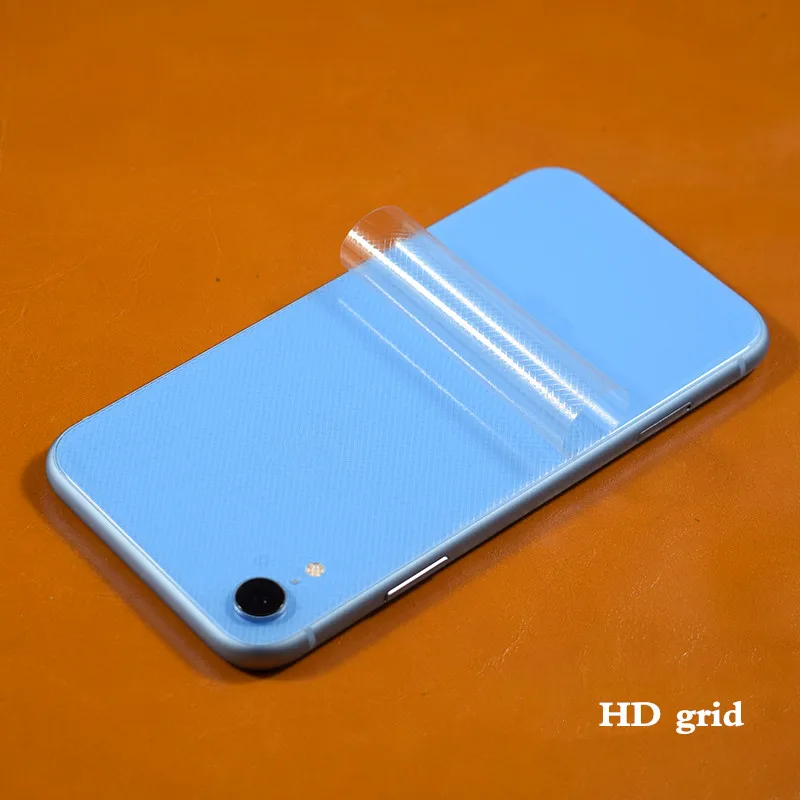 Новинка для iphone XR 3D задняя наклейка прочная прозрачная HD сетка из углеродного