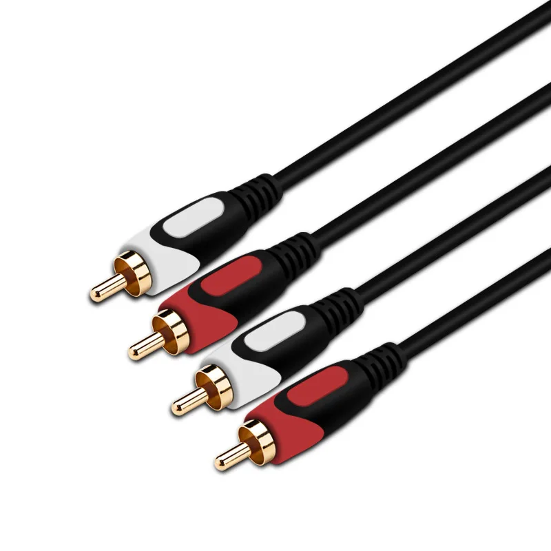 1 8 м аудио линия позолоченная медная Av 2RCATo 2 RCA папа кабель для Louderspeaker TV PC