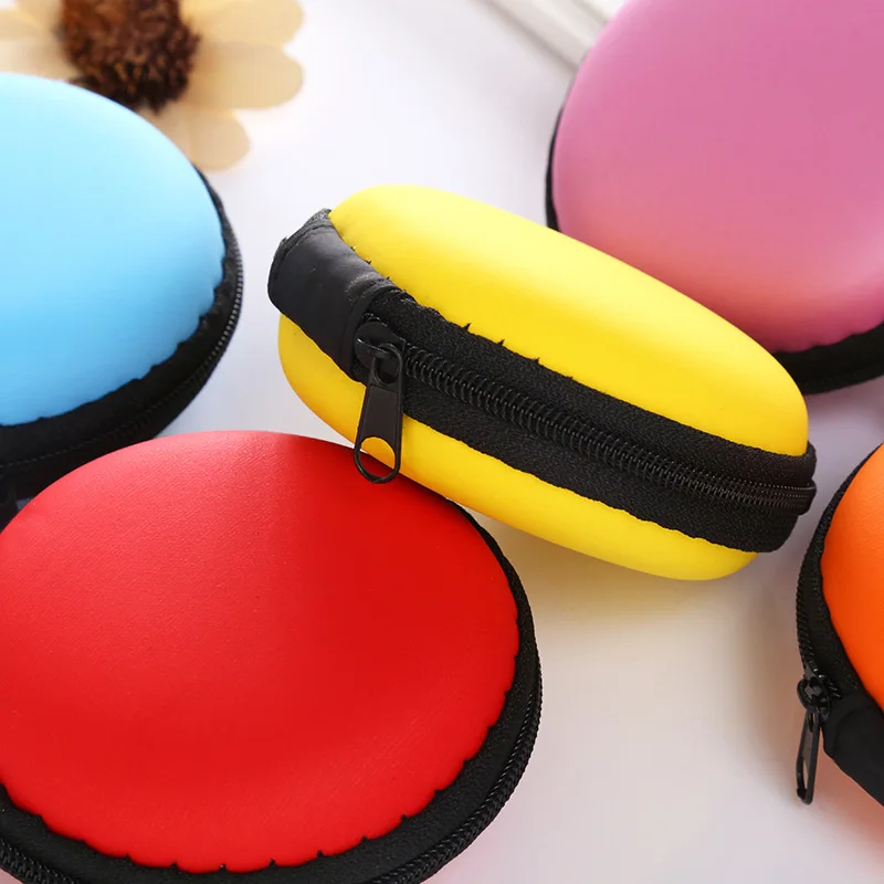 Fashion Mini Round Coin Purse Bag Women Neutral Earphone Case Wallet Data Cable Storage Box Portable Ear Phone Key Headset Pouch | Багаж и