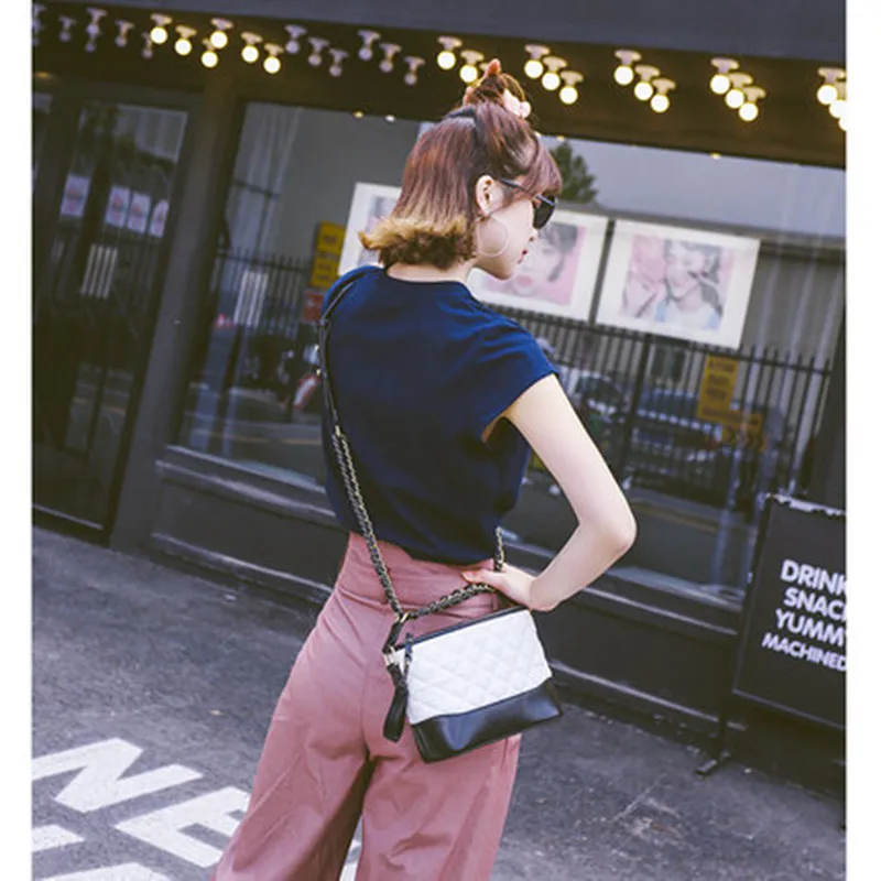 2017 искусственная кожа Сумки Для женщин известных брендов решетке алмаза ведро