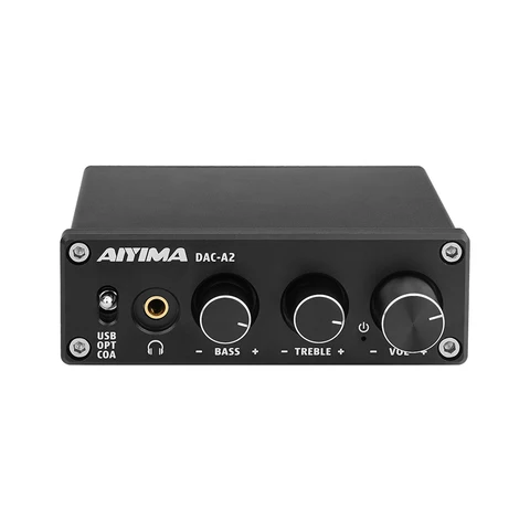 AIYIMA мини HiFi 2,0 цифровой аудио декодер USB DAC усилитель для наушников 24 бит 96 кГц вход USB/коаксиальный/оптический выход RCA Amp DC5V