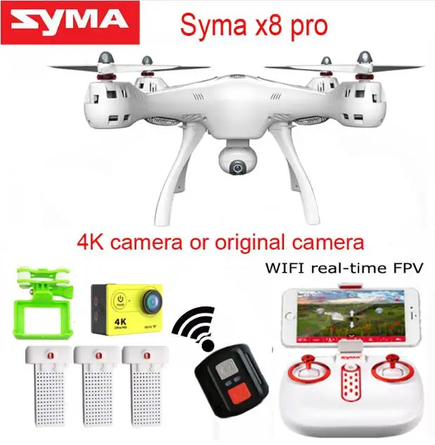 SYMA X8PRO GPS Дрон WIFI FPV с 720P HD камерой или в режиме реального времени H9R 4K камера 6